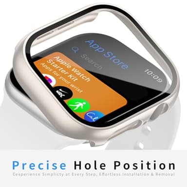 JERXUN 6 Pack Case with Tempered Glass Screen Protector for Apple Watch Series 11 Series 10 46mm, Ultra-Thin Scratch Resistant Full Protective Hard PC Bumper Cover for Apple Watch 46mm - Image 5
