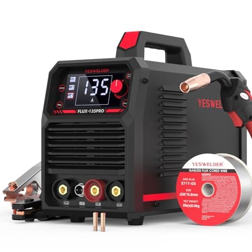 YESWELDER 135Amp MIG Welder,110V Flux Core Welder Flux Core MIG/Lift TIG/Stick 3-in-1 Large LED Digital Display Welding Machine IGBT Inverter Welder FLUX-135PRO - Image 1