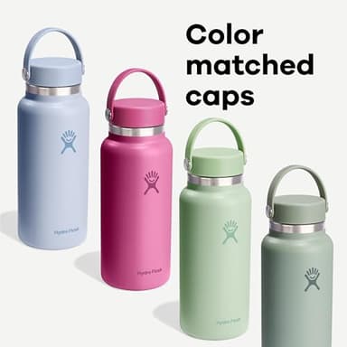 Hydro Flask Water Bottle - Insulated Stainless Steel - Wide Mouth Flex Lid, Non Spill, Leakproof and Refillable in 40 Oz - Image 5