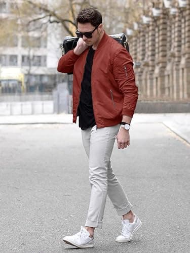 TACVASEN Jackets for Men's Casual Jackets Lightweight Jacket Men Winter Varsity Jacket Casual Coat Lightweight Coats Full Zip Coats with Pockets - Image 4