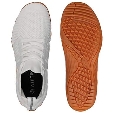 WHITIN Women's Low Zero Drop Shoes Minimalist Barefoot Trail Running Camping Size 10 Female Wide Toe Box Fitness Workout Minimus Sneaker White/Gum 41 - Image 6