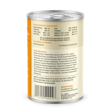 YOUR PET'S KITCHEN Wet Dog Food, Chicken Pot Pie Recipe - 13.2 oz Cans (Pack of 6), Made in The USA with Real Chicken - Image 2