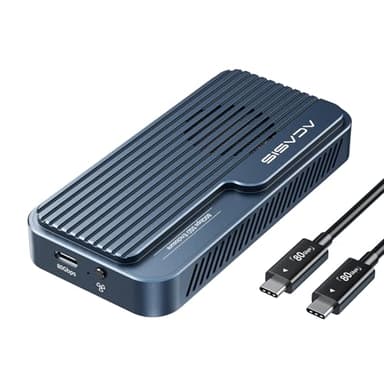 ACASIS 80Gbps M.2 NVMe SSD Enclosure, with Cooling Fan, Compatible with Thunderbolt5/USB4 V2.0, Back Compatible with Thunderbolt4/3/USB4 V1.0, USB3.2/3.1/3.0 (TB501 Pro) (Phantom Gray) - Image 1