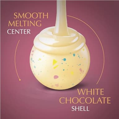 Lindt LINDOR Birthday Cake White Chocolate Truffles, White Chocolate Candy with Smooth, Melting Truffle Center, 8.5 oz. - Image 2