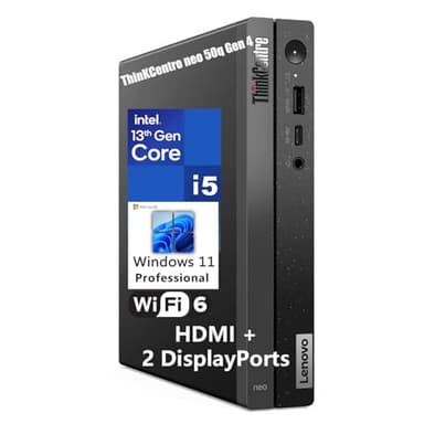 Lenovo ThinKCentre neo 50q Gen 4 Tiny 1L Business Mini Desktop Computer, 13th Gen Intel 8-Core i5-13420H (Beat i7-1355U), 16GB DDR4 RAM, 512GB PCIe SSD, 2 DisplayPorts, WiFi 6, Win 11 Pro, Vent-Hear - Image 1