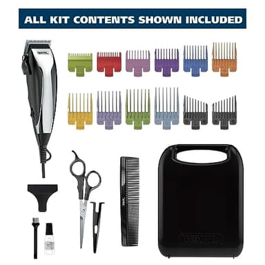 Wahl Home Haircutting Corded Clipper Kit with Adjustable Taper Lever, and 10 Color Coded Guards for Easy Clipping & Trimming - Model 79722 - Image 7