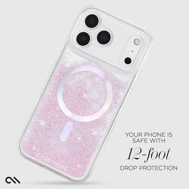 Case-Mate Soap Bubble iPhone 17 Pro Max Case [Compatible with MagSafe] - Liquid Glitter Phone Case with 12ft Drop Protection - Premium Magnetic Cover for iPhone 17 Pro Max - Iridescent Waterfall - Image 3