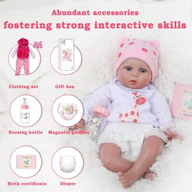 CHAREX Reborn Baby Dolls - 22 inches Realistic Newborn Soft Vinyl Baby Dolls Toy for Kids Age 3+ - Image 5