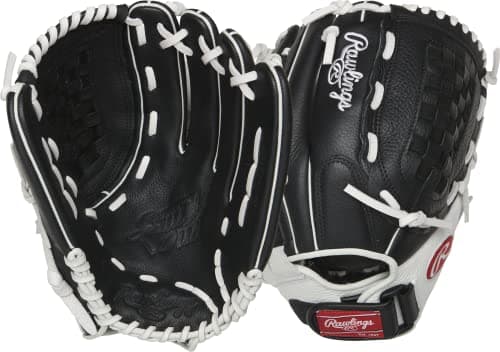 Rawlings Shutout Fastpitch Softball Glove, RSO125BW-3/0 12 1/2 BSK/ FLCV, 12.5" | Outfield - Image 1
