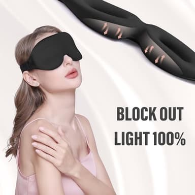 YIVIEW Sleep Mask for Side Sleeper, Complete Light Blocking 3D Sleeping Eye Mask, Soft Breathable Eye Cover for Women Men, Relaxing Zero Pressure Night Blindfold - Image 3
