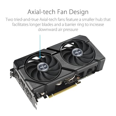 ASUS Dual GeForce RTX™ 4060 Ti EVO OC Edition 8GB GDDR6 (PCIe 4.0, 8GB GDDR6, DLSS 3, HDMI 2.1a, DisplayPort 1.4a, Axial-tech fan design, 0dB technology, Protective Backplate, Auto-Extreme Technology) - Image 5
