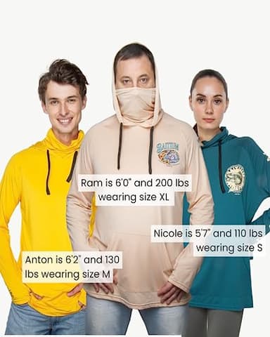 Fishing Shirts for Men,UPF50 Hooded Long Sleeve with Gaiter, Sun Protection Dry Fit Apparel, Cooling Moisture Wicking with Face Mask, Fishing Clothes for Men - Bass (X-Large, Teal) - Image 4