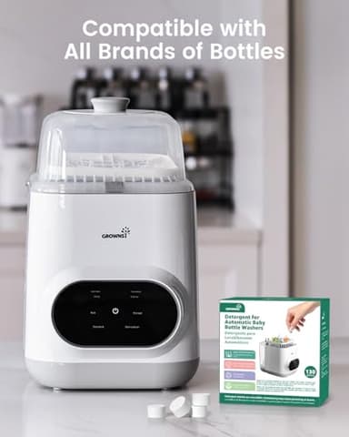 GROWNSY Official Detergent Washing Tablets - 130 PCS, Compatible with Momcozy Baby Bottle Washers - Image 7