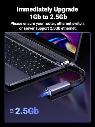 UGREEN USB to Ethernet Adapter 2.5Gb, Ethernet to USB Adapter, Aluminum, USB 3.0 to RJ45 Computer Network Internet LAN Ethernet Dongle for Laptop, Compatible for MacBook Air/Pro, XPS, Windows, macOS - Image 4