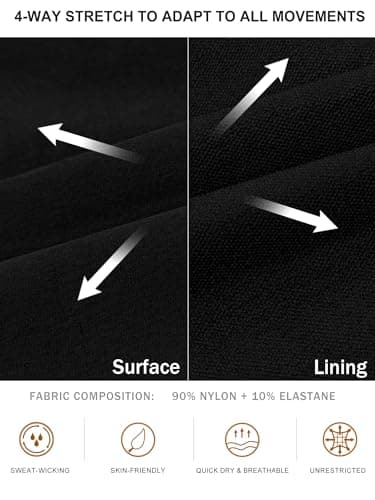 Comdecevis Men's Cargo Jogger Pants Stretch Sweatpants Slim Fit Tactical Pants with Zipper Pockets Casual Trousers Black Large - Image 3