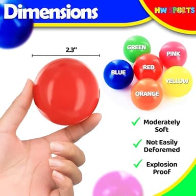 Play Balls for Ball Pit, Plastic Crush Proof, Phthalate & BPA Free, Assorted Colors. (1000 Balls) - Image 3