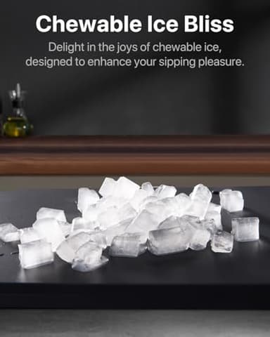 Walkmax Nugget Ice Maker Countertop with Handle,Chewable Crunchable Countertop Nugget Ice Maker,41Lbs/24H, Self-Cleaning, One-Click Operation, Stainless Steel,Ideal for Parties, Kitchens, Bars, Silver - Image 9