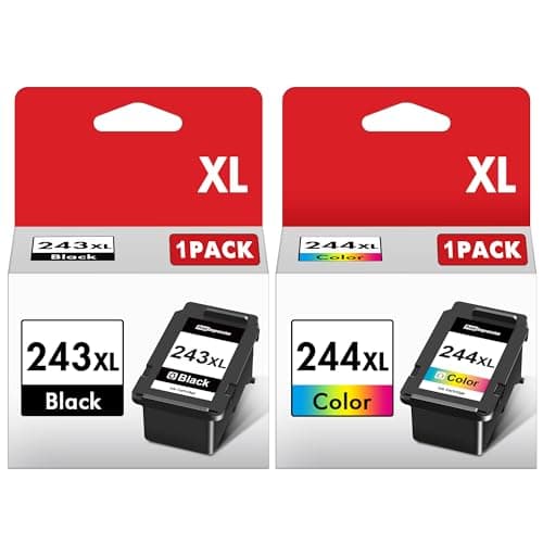 PG-243/ CL-244 Ink Multi Pack Replacement for Canon 243 and 244 Ink Cartridges Compatible for Pixma TR4520 TR4522 MX492 MX490 TS302 TS202 TS3320 TS3322 MG2520 MG2522 MG2525 Printer (1 Black,1 Color) - Image 1