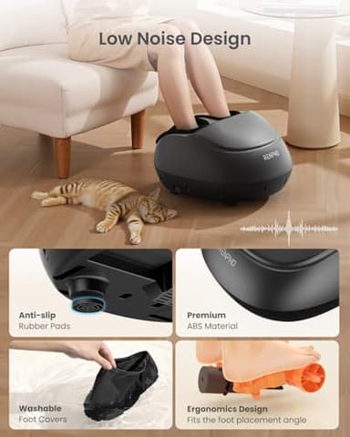 RENPHO Foot Massager Machine [2025 Upgraded], Shiatsu Foot Massager with Heat, Plantar Fasciitis Massager, True Feet Massage, Birthday Gifts for Women Mom Men Dad, Fits Up to Size 13 - Image 5