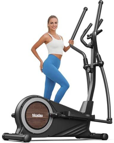 Niceday Elliptical Exercise Machine, Elliptical Machine for Home, Elliptical Training Machine with 15.5IN Stride, Magnetic Elliptical Trainer with16 Resistance Levels, 400LBS Loading Capacity Black - Image 1