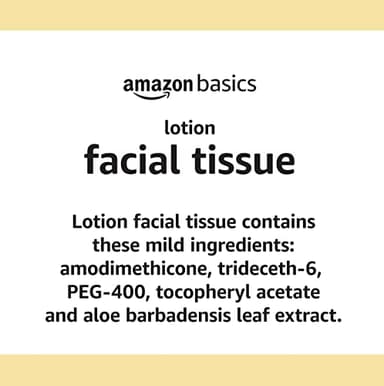 Amazon Basics Facial Tissue with Lotion, 2-Ply, 300 Count (4 Packs 75), (Packaging may vary) - Image 5