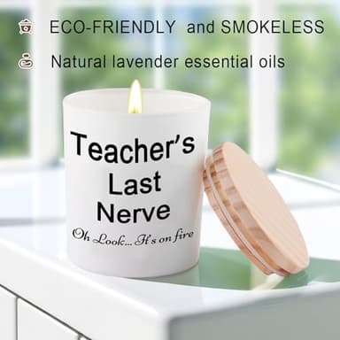 BFJLIFE Teacher Gifts for Women Funny Unique Novelty Daycare Music Preschool Dance Teacher Appreciation Gift for Christmas Lavender Scented Soy Candles - Image 2