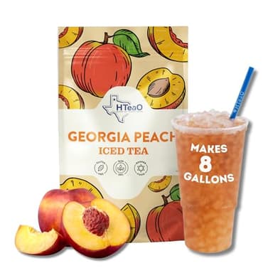 HTeaO Georgia Peach & Hibiscus Black Tea – Texas-Style Flavored Iced Tea Bags for Summer – Instant Ice Tea Packets for Quick Brew - Loaded Tea Sachets Ready in 5 Minutes (16-Count, Makes 8 Gallons Total) - Image 1