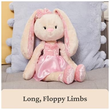 GUND Take-Along Friends Plush, Curtsy Ballerina Bunny, Bunny Stuffed Animal for Ages 1 and Up, Pink, 15" - Image 4
