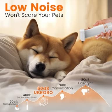 ubrobo Dog Grooming Vacuum, Dog Grooming Kit with Pet Clippers, 12,000Pa Pet Hair Vacuum for Dogs, Low Noise Home Cleaning Tool in 1, PG10 - Image 4