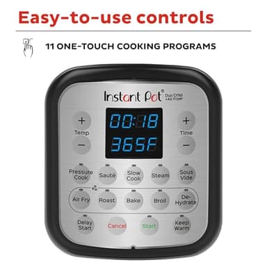 Instant Pot Duo Crisp 11-in-1 Air Fryer and Electric Pressure Cooker Combo with Multicooker Lids that Air Fries, Steams, Slow Cooks, Sautés, Dehydrates, & More, Free App With Over 800 Recipes, 6 Quart - Image 5