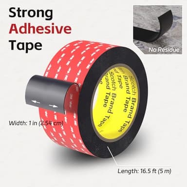 3M Double Sided Tape, 2 in x 16.5 ft, Heavy Duty, Adhesive Mounting Tape, Strong 3M VHB 5952 Tape for Car, Walls, Home & Office Décor, Indoor & Outdoor - Image 2