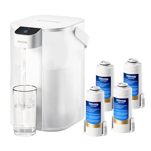 Waterdrop Rechargeable Water Filter Pitcher, Reduce 99.6% of Lead and 45+ Impurities, 1-Year Electric Water Dispenser, Instant 15-Cup Countertop System, NSF/ANSI 401&53&42&372, NOT Reduce TDS - Image 1