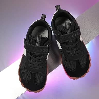 KUBUA Kids Barefoot Shoes Boys Girls Sneakers Lightweight Durable Tennis Shoes School Gym Sports Black 3.5 Big Kid - Image 7