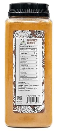 Soeos Cinnamon Powder, 15 oz (425g), Cinnamon Seasoning Spice for Coffee, Baking, Cooking and Beverages - Image 2
