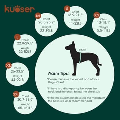 Kuoser Dog Life Jacket, High Flotation Dog Life Vest for Swimming Boating, Adjustable Ripstop Pet Lifesaver for Small Medium and Large Dogs, Reflective Safety Puppy Swimming Vest with Rescue Handle - Image 2