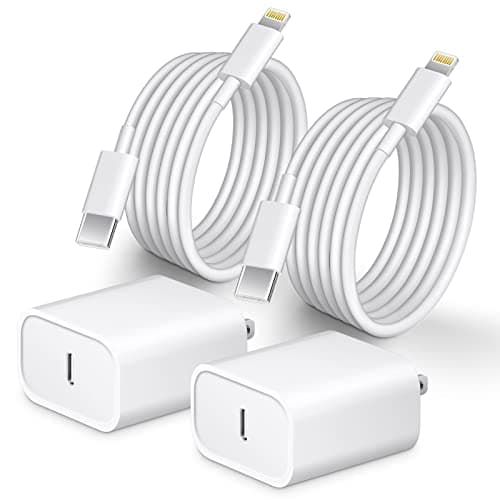 Phone 14 13 12 Fast Charger [MFi Certified] 10FT Type C Charger 2 Pack 20W USB C Charging Block with Fast Charging Cable for Phone 14/14 Pro/13/13Pro Max/12/12 Pro Max/11/XS/XR/X/8Plus - Image 1