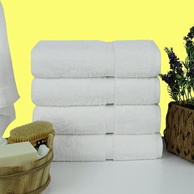 Chakir Turkish Linens | Hotel & Spa Quality 100% Cotton Premium Turkish Towels | Soft & Absorbent (4-Piece Bath Towels, White) - Image 2