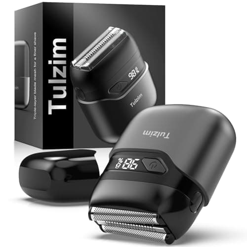 Electric Foil Shavers for Men, Upgraded Mini Electric Razor with LED Display, Compact Face Shaver with IPX7 Waterproof, Foil Shaver for Men with 3 Blade Heads Floating Head Wet/Dry USB Type C - Image 1