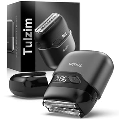 Electric Foil Shavers for Men, Upgraded Mini Electric Razor with LED Display, Compact Face Shaver with IPX7 Waterproof, Foil Shaver for Men with 3 Blade Heads Floating Head Wet/Dry USB Type C - Image 1