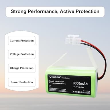 for ILIFE A4S Battery Replacement - Compatible with ILIFE A4, A4s, A4s Pro, A6, A7, A9, A10, V7, V7s, V7s Plus, W400, W400s, W450 Robot Vacuum Cleaner Lithium Ion Rechargeble Battery14.8V/14.4V - Image 3