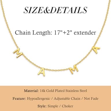 SmileBelle Mama Necklace as New Mom Gifts, Mom to Be Gift as First Time Mommy Gifts Mother Necklace as Pregnancy Gift for Expecting Mommy Mama to Be Jewelry as New Mam After Birth - Image 6