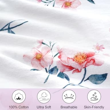 PHF 100% Organic Cotton Baby Sleep Sack, 2-Way Zipper Baby Wearable Blanket, 18-24 Months TOG 0.5 Toddler Sleeping Sack, 2 Pack Sleeveless Soft Sleeping Bags for Baby Boys Girls, X-Large, Floral - Image 6