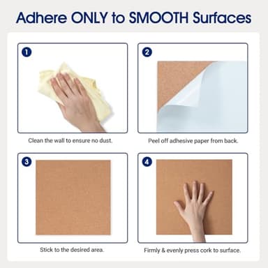 Square Cork Bulletin Board Tiles - SVOPY 8Pack Extra Thick 12x12 Inches Cork Board Tiles for Wall for Home Office Decor, Cork Sheet,School Message Board and Decorative Display Boards - Image 3