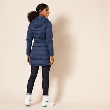 Amazon Essentials Women's Lightweight Water-Resistant Packable Hooded Puffer Coat (Available in Plus Size), Navy, Large - Image 3