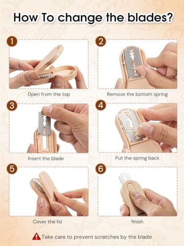 CLUEAPOP Extractable & Magnetic Bread Lame Dough Scoring Tool - Professional Sourdough Scoring Tool - Sourdough Bread Baking & Bread Scoring Tool - Scoring Patterns Booklet & 5 Razor Blades - Image 7