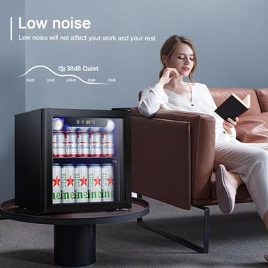 Antarctic Star Mini Fridge Cooler - 12 Bottle 48 Can Beverage Refrigerator Glass Door for Drinks or Beer Wine –Small Drink Dispenser for Home, Office or Bar, Electronic Temperature Control，1.3cu.ft. - Image 6