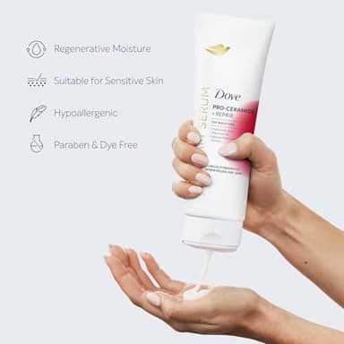 Dove Body Cream Serum Pro-Ceramide + Repair for Rough, Extremely Dry Skin, with Hyaluronic Acid, Niacinamide and Natural Moisturizing Factors Lotion, 8 oz - Image 9