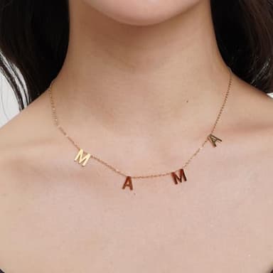 SmileBelle Mama Necklace as New Mom Gifts, Mom to Be Gift as First Time Mommy Gifts Mother Necklace as Pregnancy Gift for Expecting Mommy Mama to Be Jewelry as New Mam After Birth - Image 3