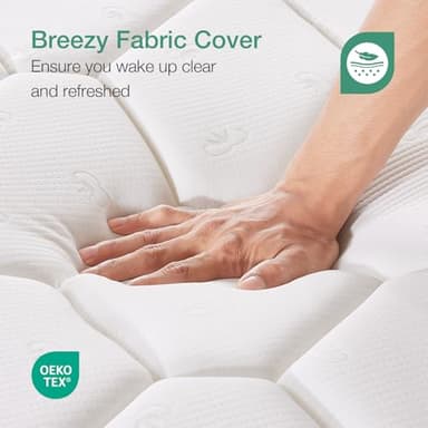 Novilla 8 inch Twin Mattress for Kids,Foam and Spring Hybrid Mattresses Twins for Comfortable Sleep,Steel Coils for Durable Support,CertiPUR-US Certified Foam,Youth/Guest Rooms,Twin Mattress in a Box - Image 4