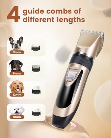 PAPMINI 2 in 1 Dog Grooming Kit, Low Noise Rechargeable Dog Clippers for Grooming, Cordless Dog Grooming Clippers and Dog Paw Trimmer, Dog Shavers for Grooming Small Dogs Cats Animals - Image 7